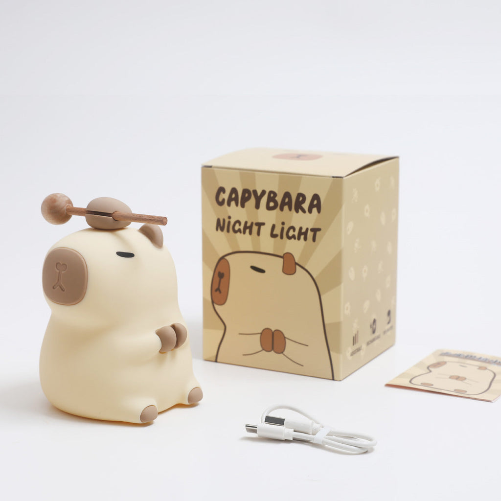 MeWaii® Flower Capybara Squishy Silicone Night Light - Perfect Gift for Kids and Girls