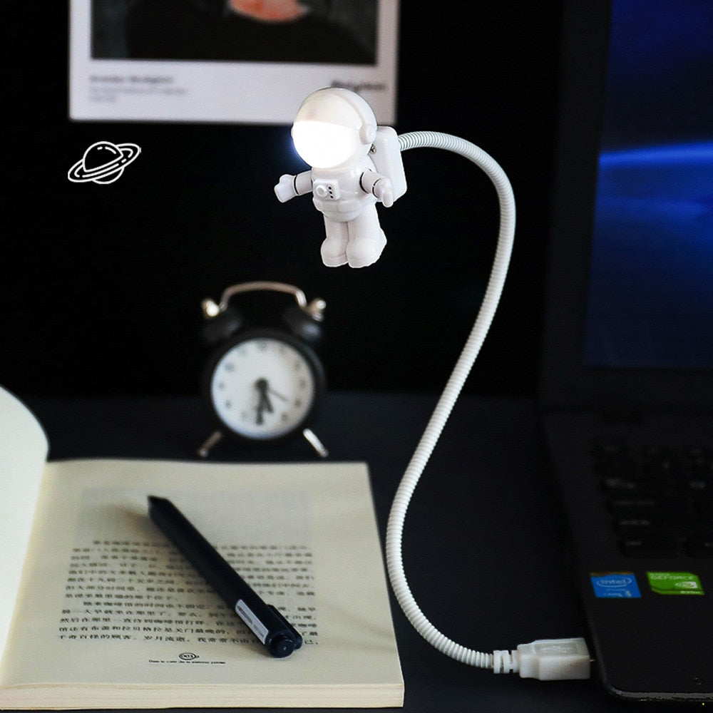 USB Night Light LED Astronaut Desk Lamp Flexible