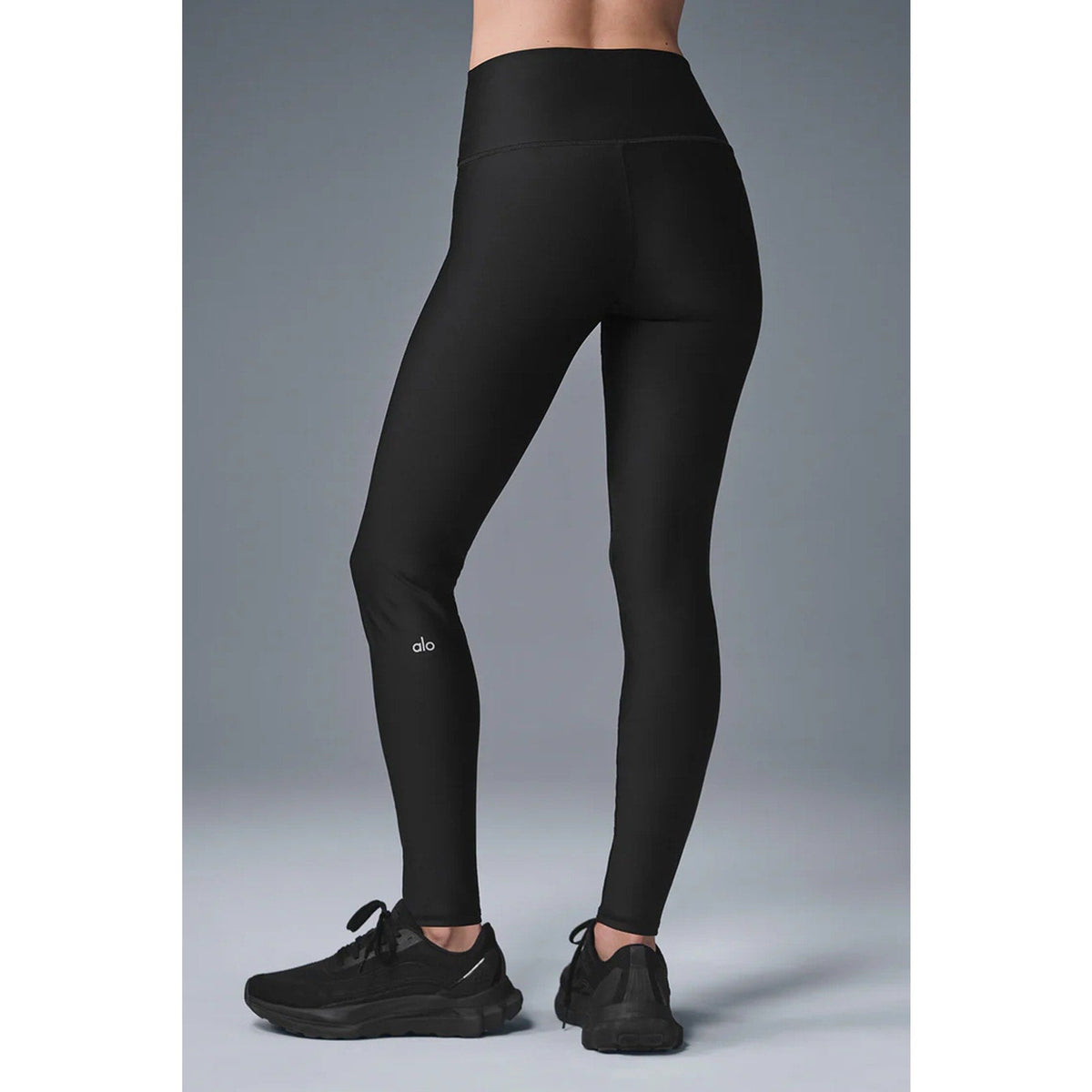 Alo Yoga Pull On High Waisted Airlift Workout 7/8 Leggings Pants Black Small