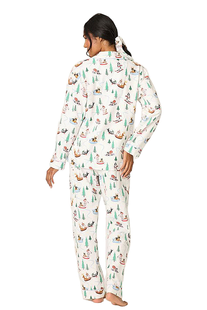 P.J Salvage Sleigh All Day 3-Piece Flannel PJ Set in White
