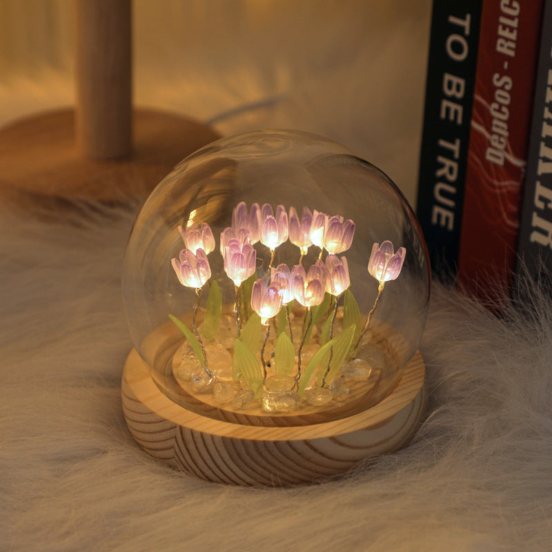 🌷 Tulip LED Night Light, USB Plug-in, Great Gift for Baby & Girls